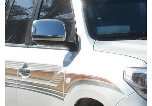 Накладки на зеркала   (нерж.) 2 шт. (LAND CRUISER 200 SUV J20)(2008-2012)