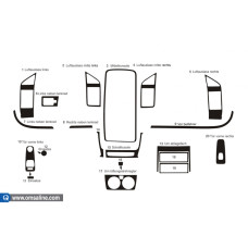Декор.накладки  на панель приб-в, 20 шт.  KARBON (Boxer / Jumper / Ducato)