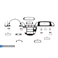 Декор.накладки  на панель приб-в, 24 шт.  KARBON (SPRINTER)( 2000 --> 2006 )