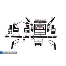 Декор.накладки  на панель приб-в, 39 шт.  KARBON (SPRINTER/CRAFTER) (2006-2014)