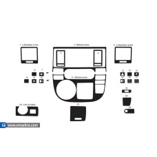 Декор.накладки  на панель приб-в, 22 шт.  KARBON (Multivan T5)(2003-2010)